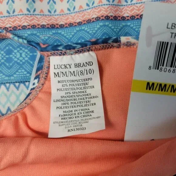 Lucky Brand Abby One Piece Swimsuit Size M - Picture 7 of 7